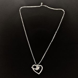 Heart rhinestone necklace